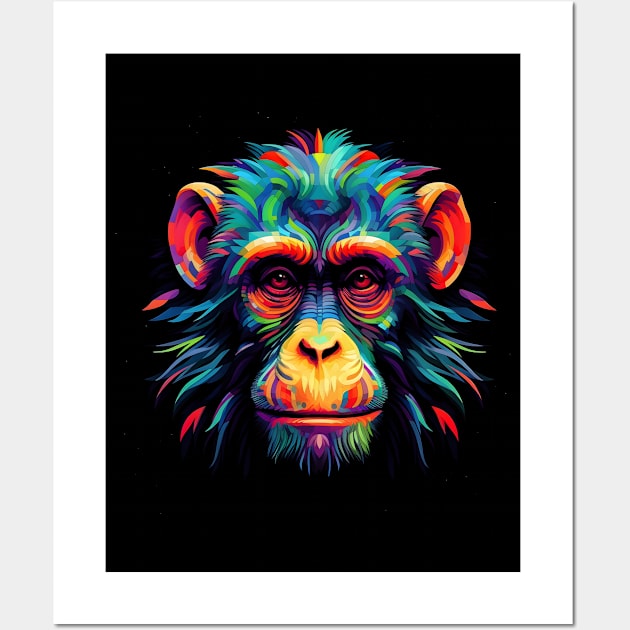 Neon Chimp #4 Wall Art by Everythingiscute